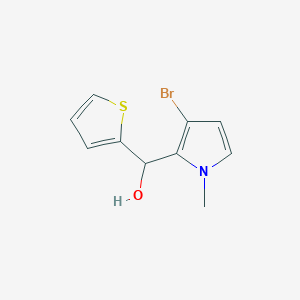 molecular formula C10H10BrNOS B13081569 (3-Bromo-1-methyl-1H-pyrrol-2-yl)(thiophen-2-yl)methanol 