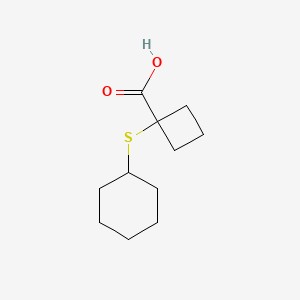 1-(Cyclohexylsulfanyl)cyclobutane-1-carboxylic acid