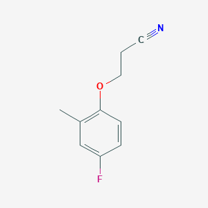 molecular formula C10H10FNO B13081614 3-(4-Fluoro-2-methyl-phenoxy)propanenitrile 