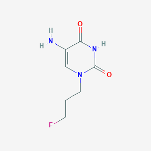 molecular formula C7H10FN3O2 B13081624 5-Amino-1-(3-fluoropropyl)-1,2,3,4-tetrahydropyrimidine-2,4-dione 