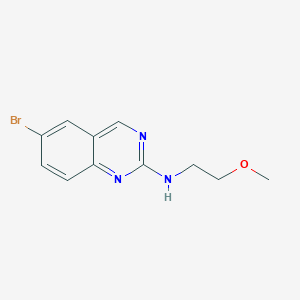 molecular formula C11H12BrN3O B13081659 6-bromo-N-(2-methoxyethyl)quinazolin-2-amine 