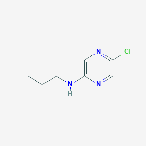 molecular formula C7H10ClN3 B13081688 5-Chloro-N-propylpyrazin-2-amine 