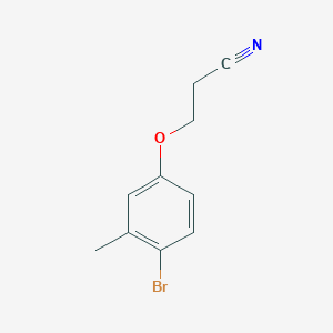 molecular formula C10H10BrNO B13081690 3-(4-Bromo-3-methyl-phenoxy)propanenitrile 