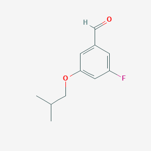 molecular formula C11H13FO2 B13081694 3-Fluoro-5-isobutoxybenzaldehyde 