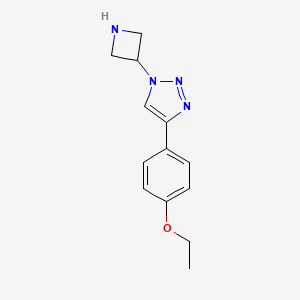 molecular formula C13H16N4O B13081734 1-(Azetidin-3-yl)-4-(4-ethoxyphenyl)-1H-1,2,3-triazole 