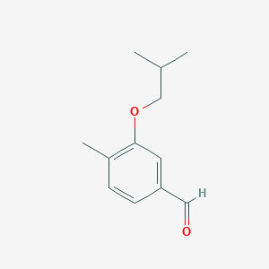 molecular formula C12H16O2 B13081786 3-Isobutoxy-4-methylbenzaldehyde 