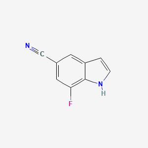 molecular formula C9H5FN2 B1308179 7-氟-1H-吲哚-5-碳腈 CAS No. 883500-88-7