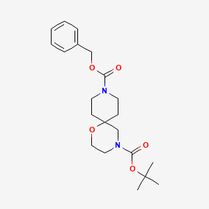 9-Benzyl 4-tert-butyl 1-oxa-4,9-diazaspiro[5.5]undecane-4,9-dicarboxylate