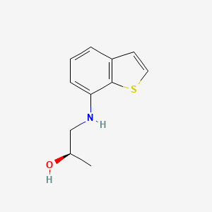 molecular formula C11H13NOS B13081794 (2R)-1-[(1-Benzothiophen-7-yl)amino]propan-2-ol 