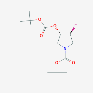 trans-tert-Butyl 3-((tert-butoxycarbonyl)oxy)-4-fluoropyrrolidine-1-carboxylate