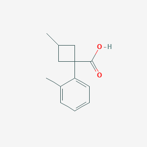 3-Methyl-1-(2-methylphenyl)cyclobutane-1-carboxylic acid