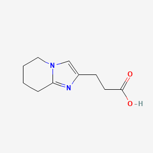 molecular formula C10H14N2O2 B13081818 3-{5H,6H,7H,8H-imidazo[1,2-a]pyridin-2-yl}propanoic acid 