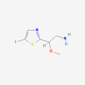 molecular formula C6H9IN2OS B13081823 2-(5-Iodo-1,3-thiazol-2-yl)-2-methoxyethan-1-amine 