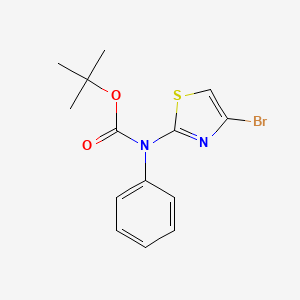 molecular formula C14H15BrN2O2S B13081839 tert-Butyl (4-bromothiazol-2-yl)(phenyl)carbamate 