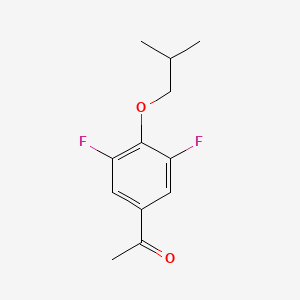 molecular formula C12H14F2O2 B13081841 1-(3,5-Difluoro-4-isobutoxyphenyl)ethanone 