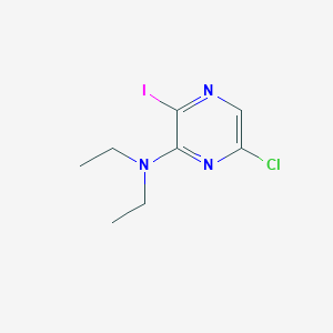 molecular formula C8H11ClIN3 B13081858 6-Chloro-N,N-diethyl-3-iodopyrazin-2-amine 