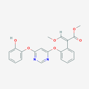 molecular formula C21H18N2O6 B13081870 (E)-Methyl 2-(2-((6-(2-hydroxyphenoxy)pyrimidin-4-yl)oxy)phenyl)-3-methoxyacrylate CAS No. 131860-40-7