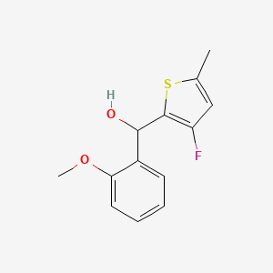 molecular formula C13H13FO2S B13081874 (3-Fluoro-5-methylthiophen-2-yl)(2-methoxyphenyl)methanol 