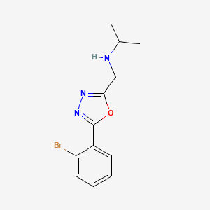 {[5-(2-Bromophenyl)-1,3,4-oxadiazol-2-yl]methyl}(propan-2-yl)amine