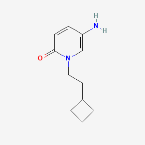 molecular formula C11H16N2O B13081893 5-Amino-1-(2-cyclobutylethyl)-1,2-dihydropyridin-2-one 