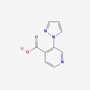 molecular formula C9H7N3O2 B13081900 3-(1H-pyrazol-1-yl)pyridine-4-carboxylic acid 