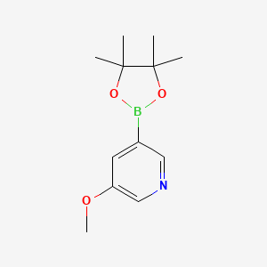 molecular formula C12H18BNO3 B1308191 3-Methoxy-5-(4,4,5,5-tetramethyl-1,3,2-dioxaborolan-2-yl)pyridine CAS No. 445264-60-8