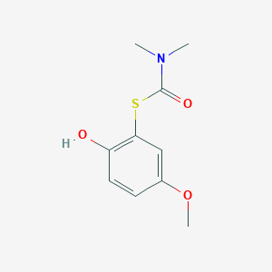 molecular formula C10H13NO3S B13081916 1-[(2-hydroxy-5-methoxyphenyl)sulfanyl]-N,N-dimethylformamide CAS No. 1384430-11-8