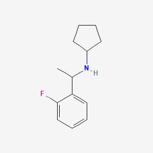 molecular formula C13H18FN B13081932 N-[1-(2-fluorophenyl)ethyl]cyclopentanamine 