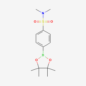 molecular formula C14H22BNO4S B1308197 N,N-二甲基-4-(4,4,5,5-四甲基-1,3,2-二恶杂硼环-2-基)苯磺酰胺 CAS No. 486422-04-2