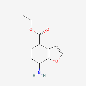 Ethyl 7-amino-4,5,6,7-tetrahydrobenzofuran-4-carboxylate