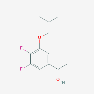 molecular formula C12H16F2O2 B13082018 1-(3,4-Difluoro-5-isobutoxyphenyl)ethanol 