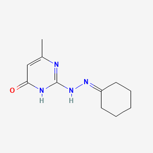 2-(2-Cyclohexylidenehydrazinyl)-6-methylpyrimidin-4-ol