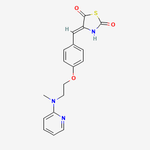 (4Z)-4-[[4-[2-[methyl(pyridin-2-yl)amino]ethoxy]phenyl]methylidene]-1,3-thiazolidine-2,5-dione