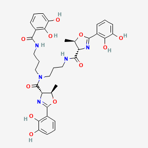 (4S,5R)-N-[3-[3-[(2,3-dihydroxybenzoyl)amino]propyl-[(4S,5R)-2-(2,3-dihydroxyphenyl)-5-methyl-4,5-dihydro-1,3-oxazole-4-carbonyl]amino]propyl]-2-(2,3-dihydroxyphenyl)-5-methyl-4,5-dihydro-1,3-oxazole-4-carboxamide