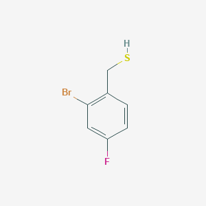 molecular formula C7H6BrFS B13082060 (2-Bromo-4-fluorophenyl)methanethiol 