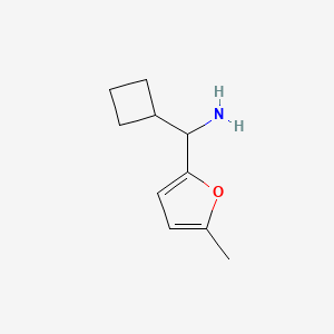 molecular formula C10H15NO B13082084 Cyclobutyl(5-methylfuran-2-yl)methanamine 