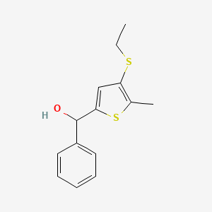 (4-(Ethylthio)-5-methylthiophen-2-yl)(phenyl)methanol