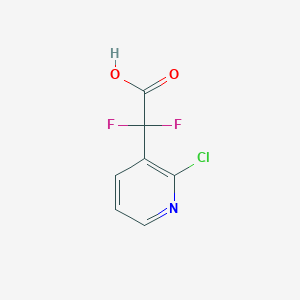 molecular formula C7H4ClF2NO2 B13082146 2-(2-Chloropyridin-3-yl)-2,2-difluoroacetic acid 