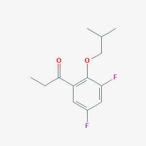 molecular formula C13H16F2O2 B13082160 1-(3,5-Difluoro-2-isobutoxyphenyl)propan-1-one 