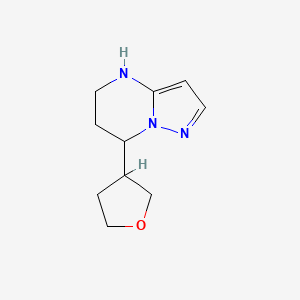 molecular formula C10H15N3O B13082162 7-(Oxolan-3-yl)-4H,5H,6H,7H-pyrazolo[1,5-a]pyrimidine 