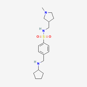 4-((Cyclopentylamino)methyl)-N-((1-methylpyrrolidin-3-yl)methyl)benzenesulfonamide