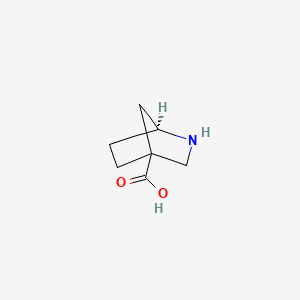 molecular formula C7H11NO2 B13082218 (1S)-2-Azabicyclo[2.2.1]heptane-4-carboxylic acid 