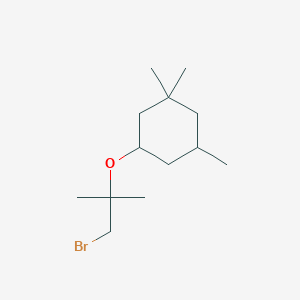 3-[(1-Bromo-2-methylpropan-2-yl)oxy]-1,1,5-trimethylcyclohexane