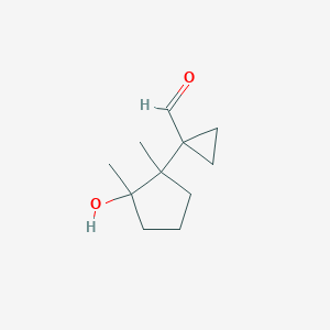 1-(2-Hydroxy-1,2-dimethylcyclopentyl)cyclopropane-1-carbaldehyde