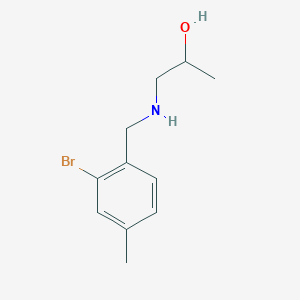 1-{[(2-Bromo-4-methylphenyl)methyl]amino}propan-2-ol