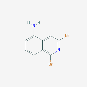 molecular formula C9H6Br2N2 B13082275 1,3-Dibromoisoquinolin-5-amine CAS No. 1260798-70-6