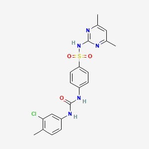 4-(3-(3-Chloro-4-methylphenyl)ureido)-N-(4,6-dimethylpyrimidin-2-yl)benzenesulfonamide