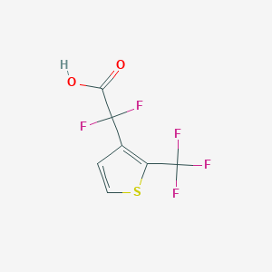 2,2-Difluoro-2-[2-(trifluoromethyl)thiophen-3-yl]aceticacid