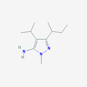 molecular formula C11H21N3 B13082378 3-(Butan-2-yl)-1-methyl-4-(propan-2-yl)-1H-pyrazol-5-amine 