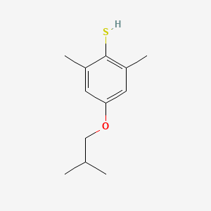 molecular formula C12H18OS B13082382 4-Isobutoxy-2,6-dimethylbenzenethiol 